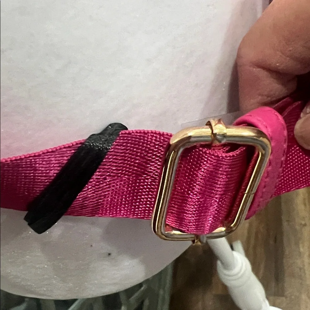 Pink Quilted Vegan Sling Bag - Picture 5 of 9